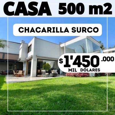 Casa en Chacarilla Surco de 500 m2 y 5 habitaciones