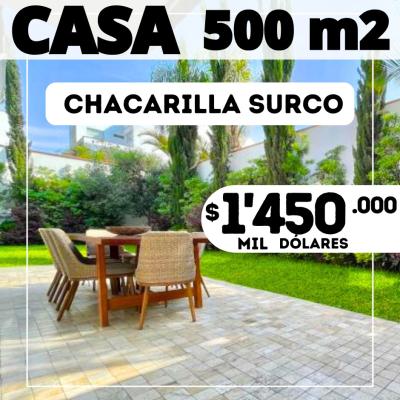 Casa en Chacarilla Surco de 500 m2 y 5 habitaciones